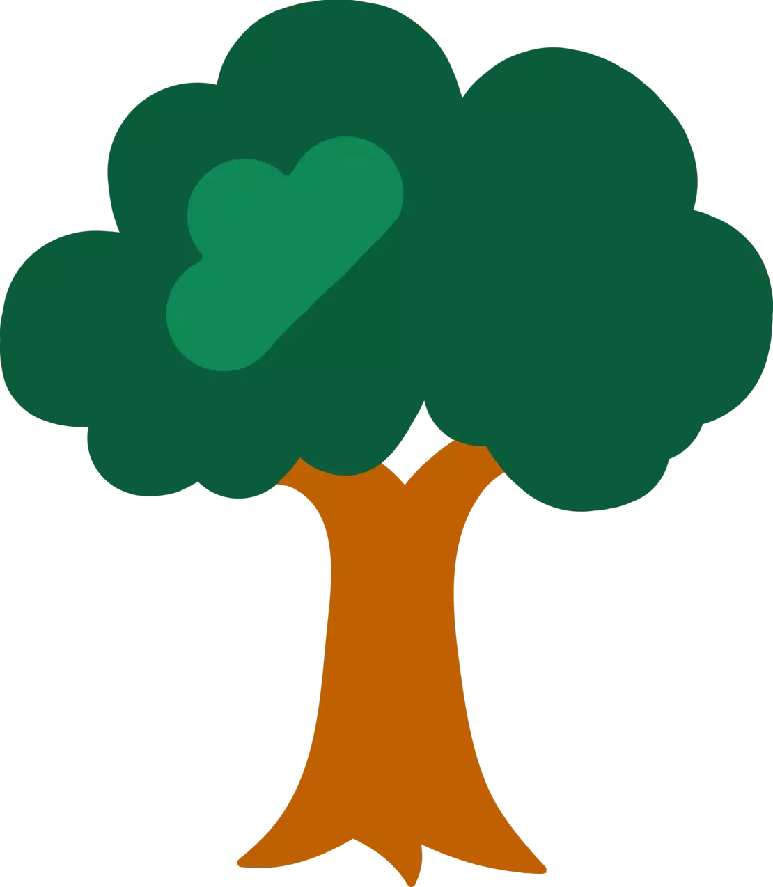 A stylized 2D tree